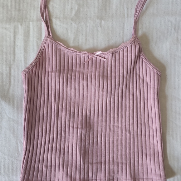 Zara Pink Ribbed Camisole Top - Picture 3 of 6